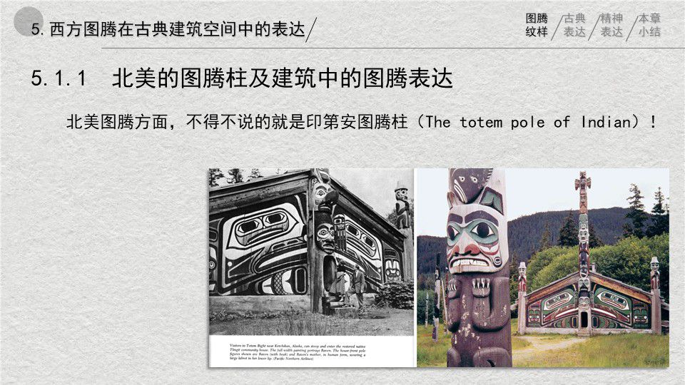中西方图腾在建筑空间中应用的对比与辨析
